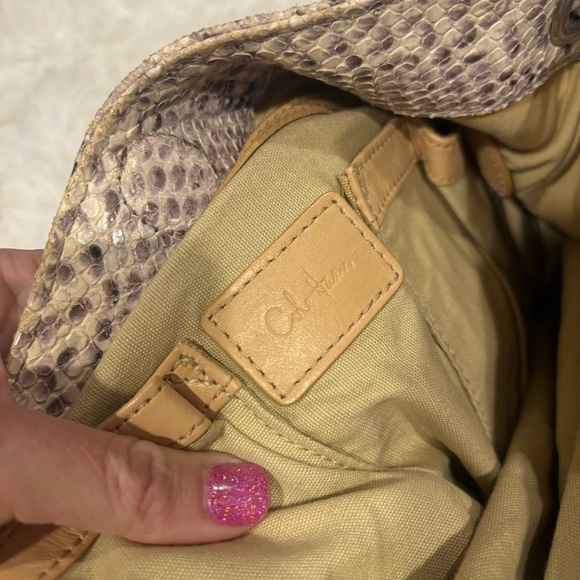 Cole Haan Snake Skin Bailey Roccia Shoulder Bag Purse - Picture 9 of 14